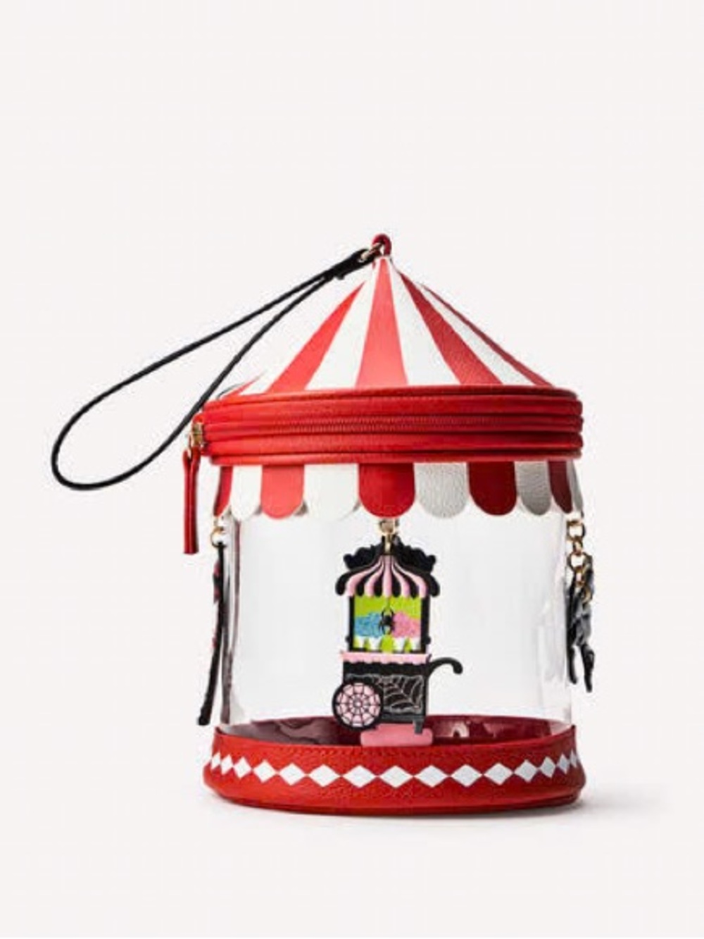 NWT bath and body works Halloween 🎃 Carnival Dome Wristlet Bag - Red
